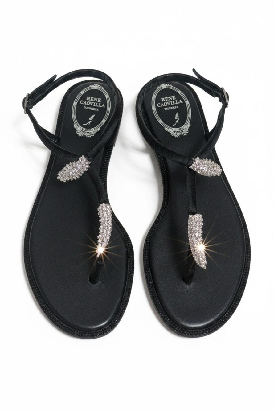 René Caovilla NIB Katy Crystal-Embellished Sandals Strass 37 7